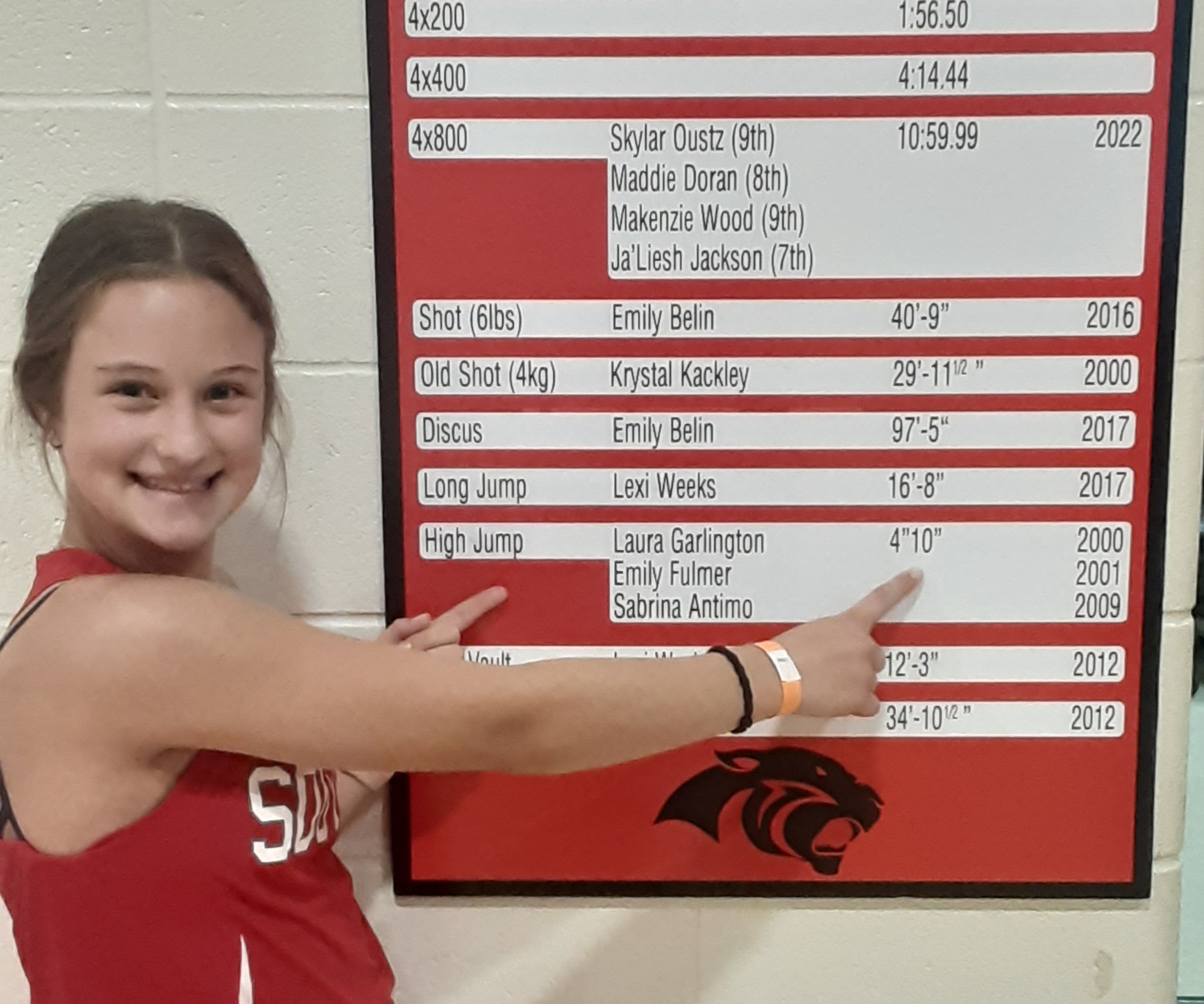 Cabot South Aubrey Davis 3rd place High Jump